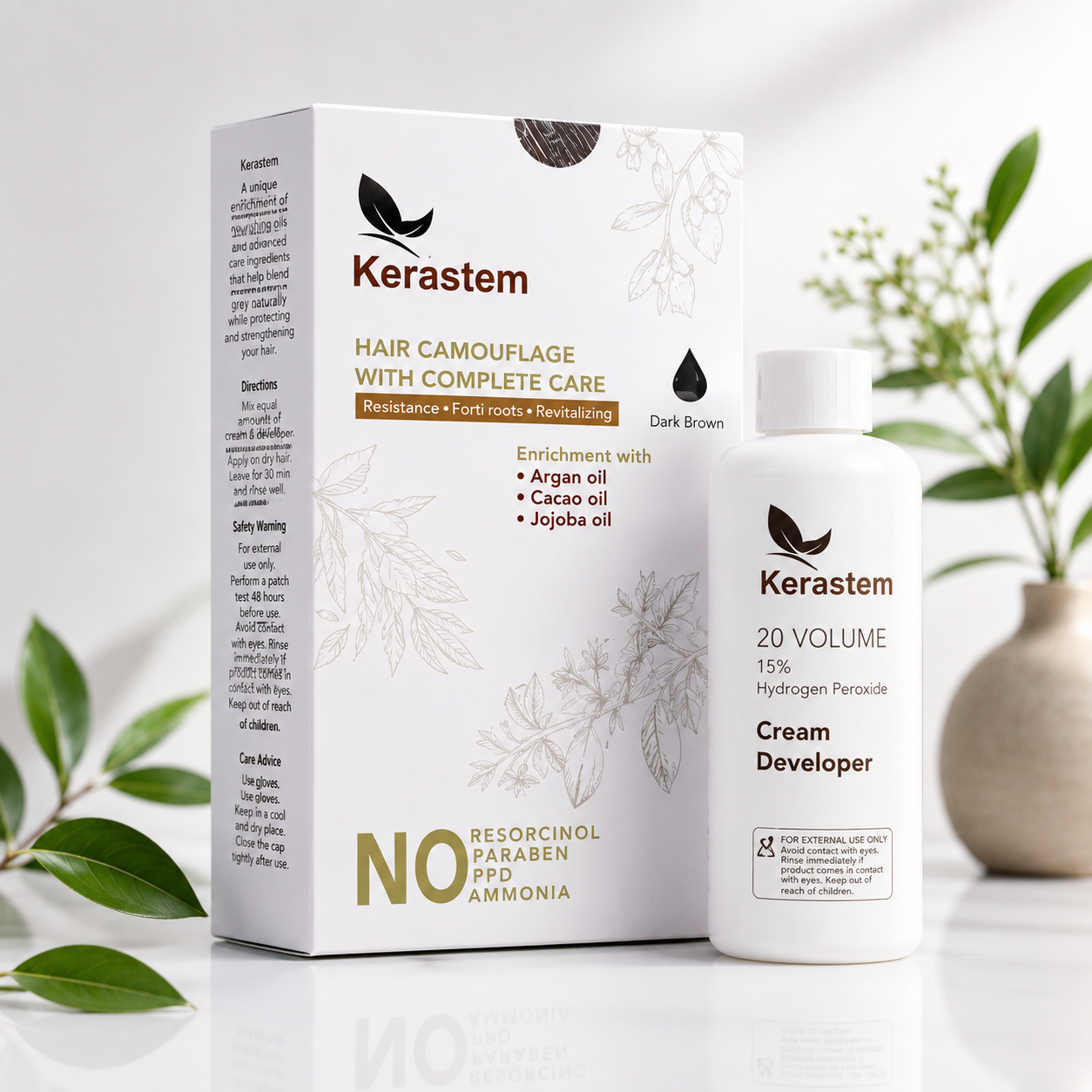 KERASTEM HAIR COLOUR DARK BROWN